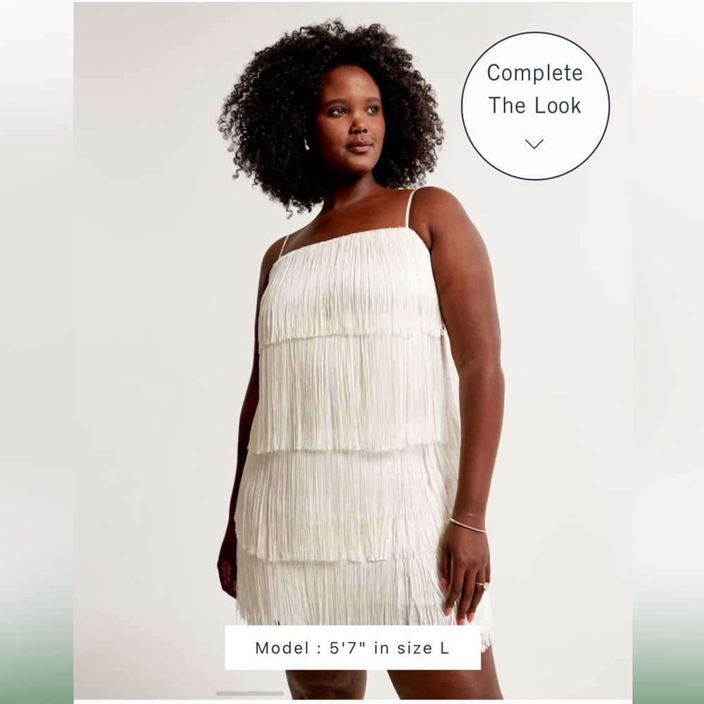 Women’s white fringe mini Dress